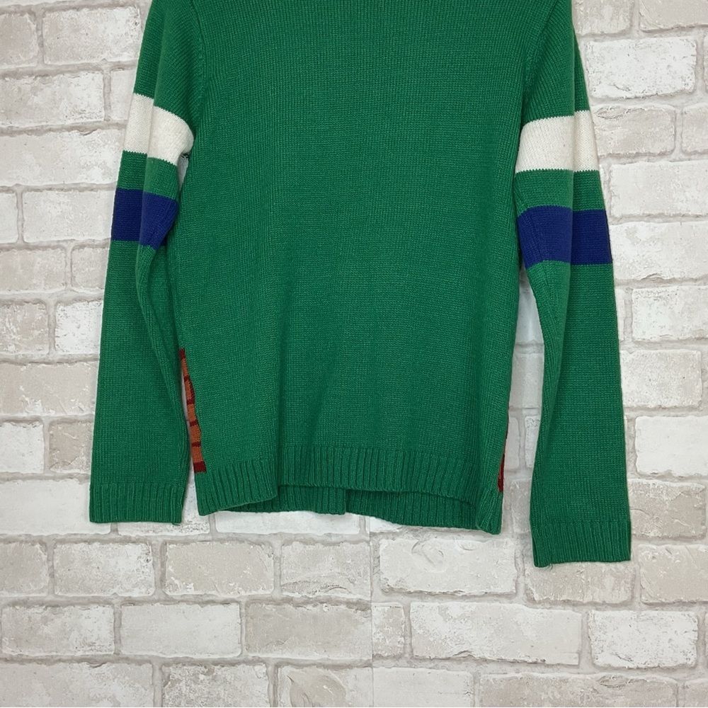 Festive Knit Green Christmas Santa Crewneck Size XL 14-16 - Picture 12 of 16